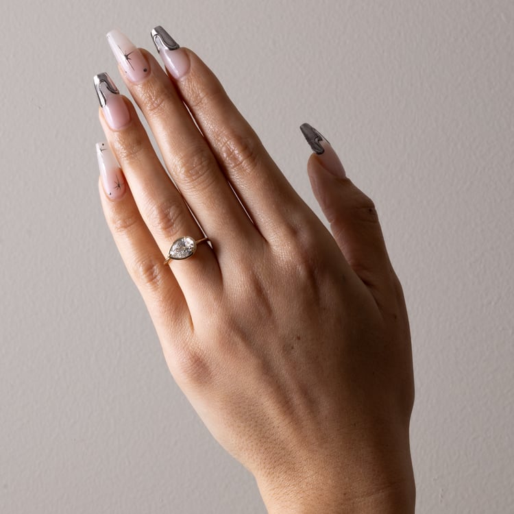 August Pear in 14k Yellow Gold – view 7