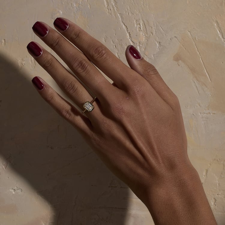 Bailey Emerald-Cut Solitaire in 14k Yellow Gold – view 6