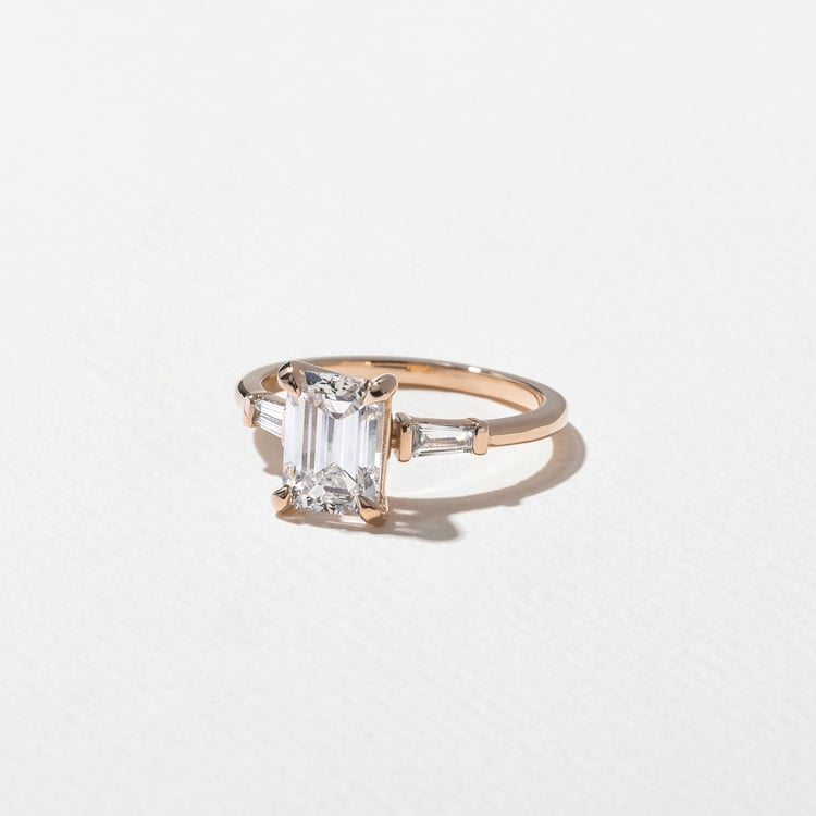 Trey Emerald-Cut in 14k Rose Gold – view 2