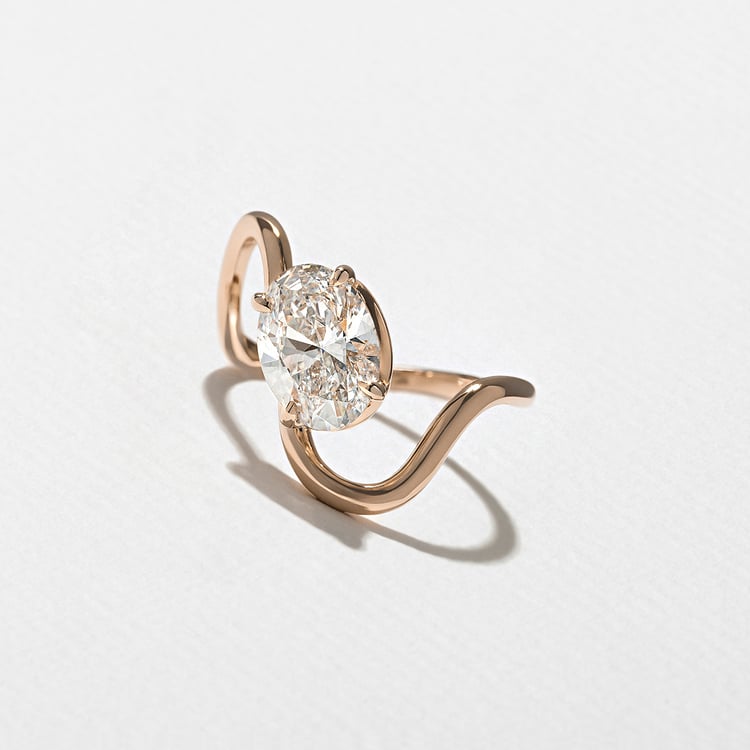 Stella Grand Oval in 14k Rose Gold – view 2
