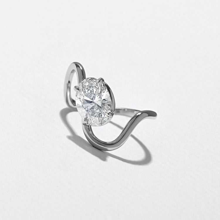 Stella Oval in 14k White Gold – view 2