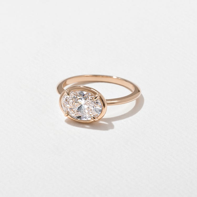 August Oval in 14k Rose Gold – view 2