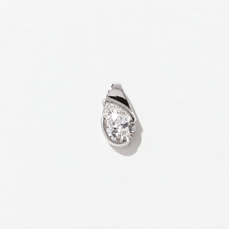 Rhodes Pear Diamond Pendant in 14k White Gold