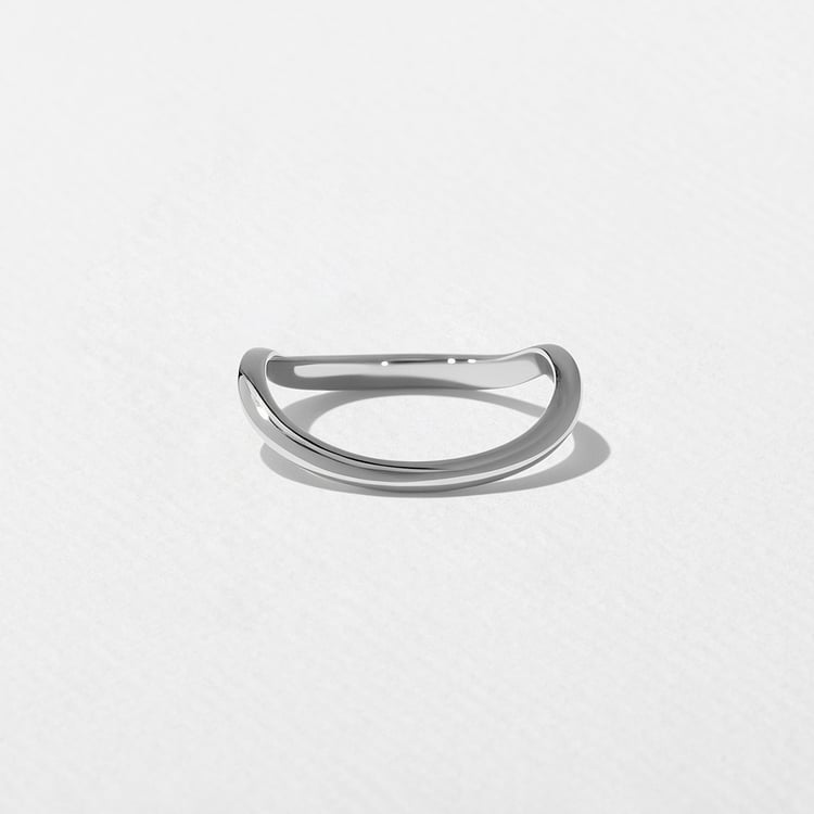 Coral with Pavé in 14k White Gold – view 4