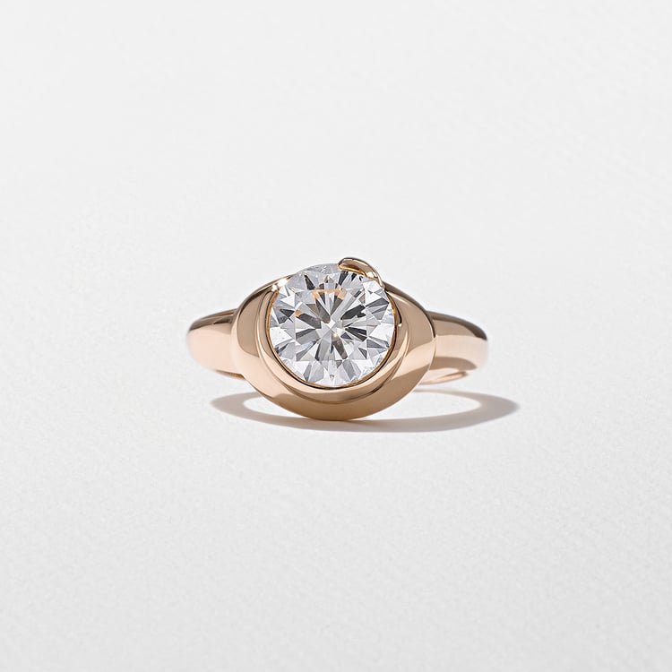 Gaia Round in 14k Rose Gold