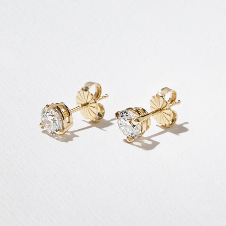 1.00ct Classic Round Diamond Studs