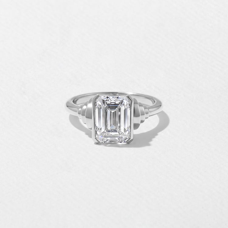 Monet Emerald-Cut in 18k White Gold
