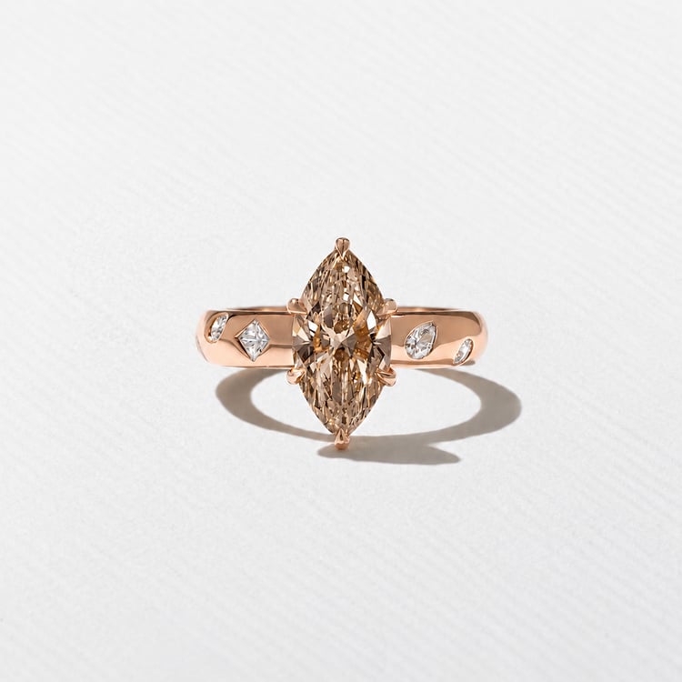 Skylar Champagne Diamond in 14k Rose Gold – view 2