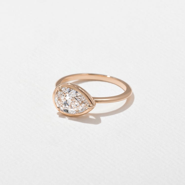 August Pear in 14k Rose Gold – view 2
