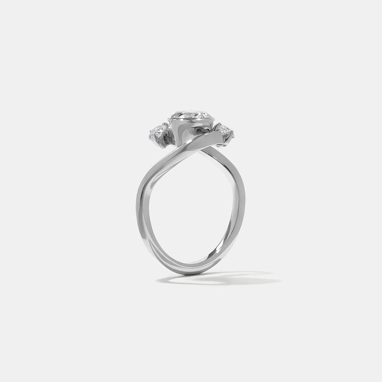Gemma Pear in 14k White Gold – view 5