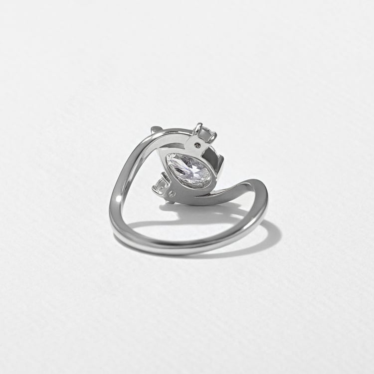 Gemma Pear in 14k White Gold – view 4
