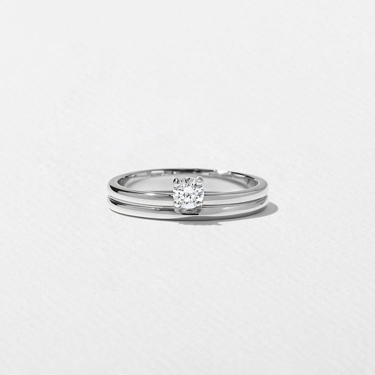 Serra Round in 14k White Gold