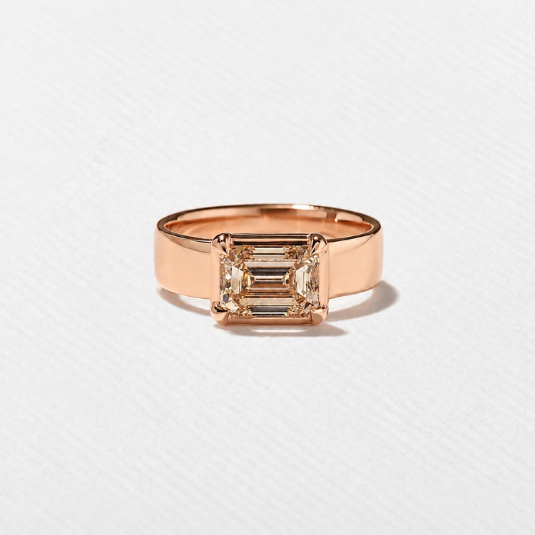 Reid Champagne Diamond in 14k Rose Gold – view 2