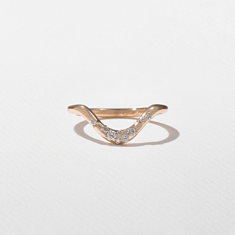 Rae with Pavé in 14k Rose Gold