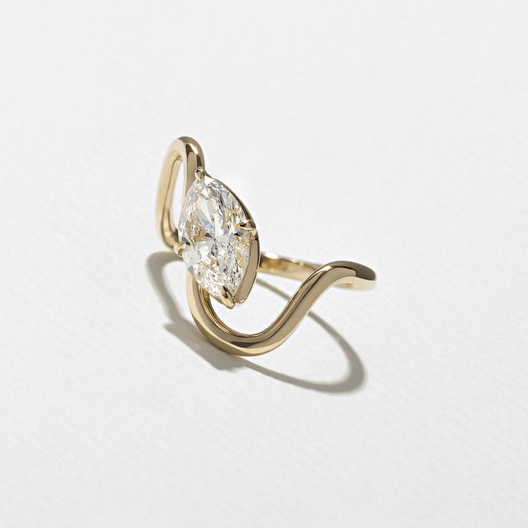 Stella Marquise in 14k Yellow Gold – view 2