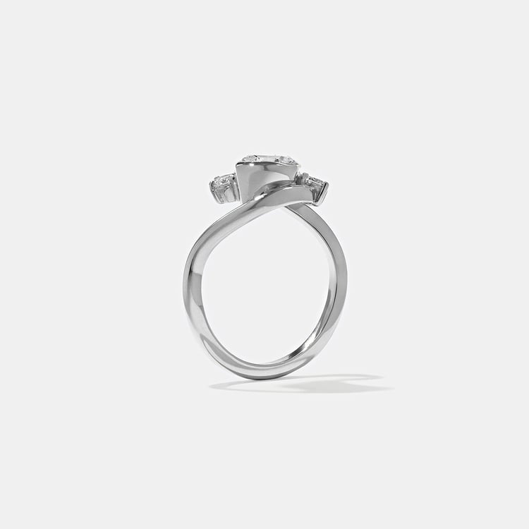Gemma Oval in 14k White Gold – view 5