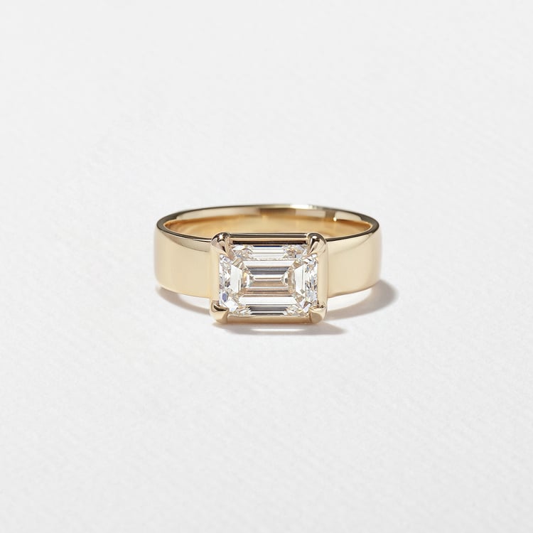 Reid Emerald-Cut in 18k Yellow Gold
