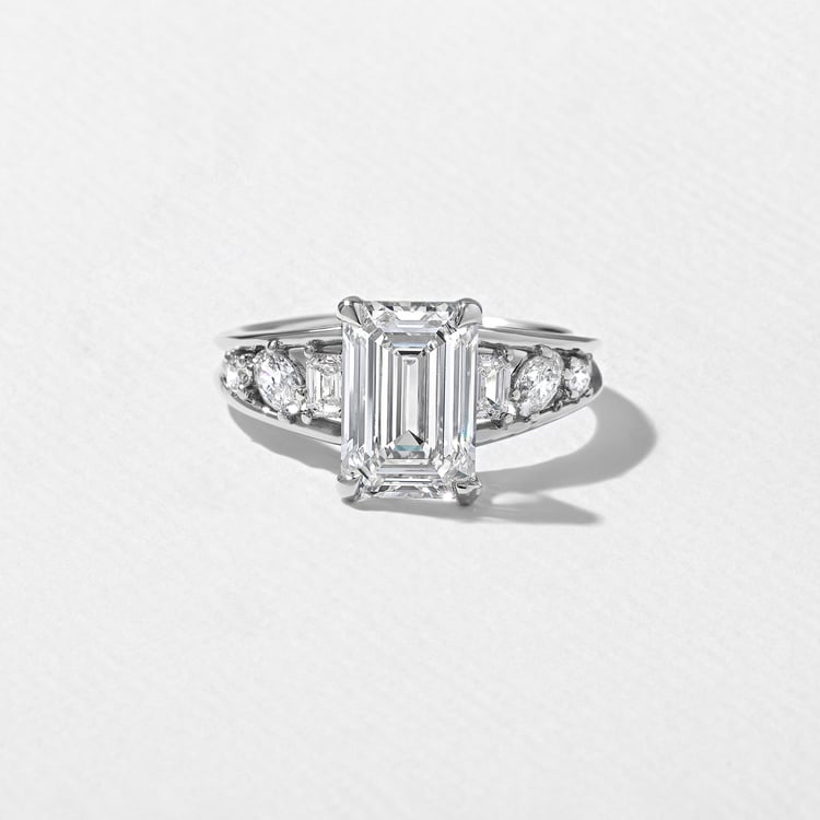 Marni Emerald-Cut Solitaire in Platinum