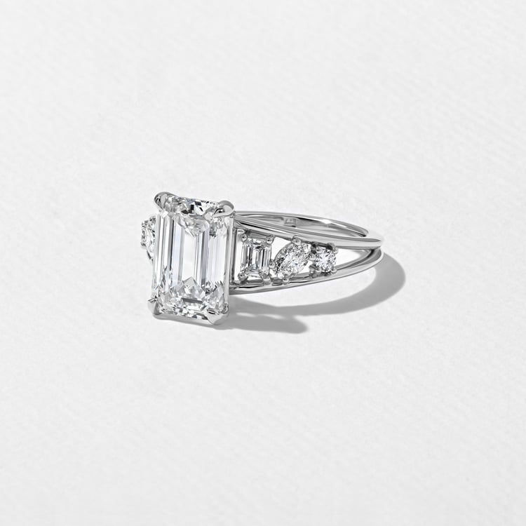 Marni Emerald-Cut Solitaire in Platinum – view 2