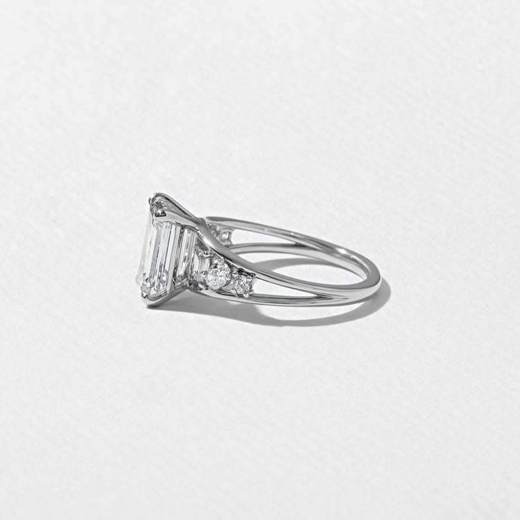 Marni Emerald-Cut Solitaire in Platinum – view 3