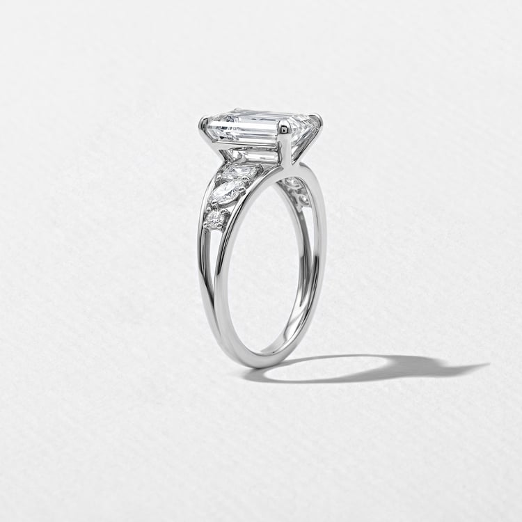 Marni Emerald-Cut Solitaire in Platinum – view 5