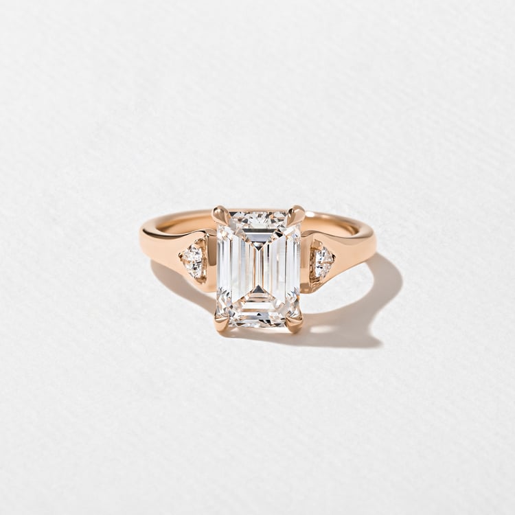 Cleo Emerald-Cut in 14k Rose Gold
