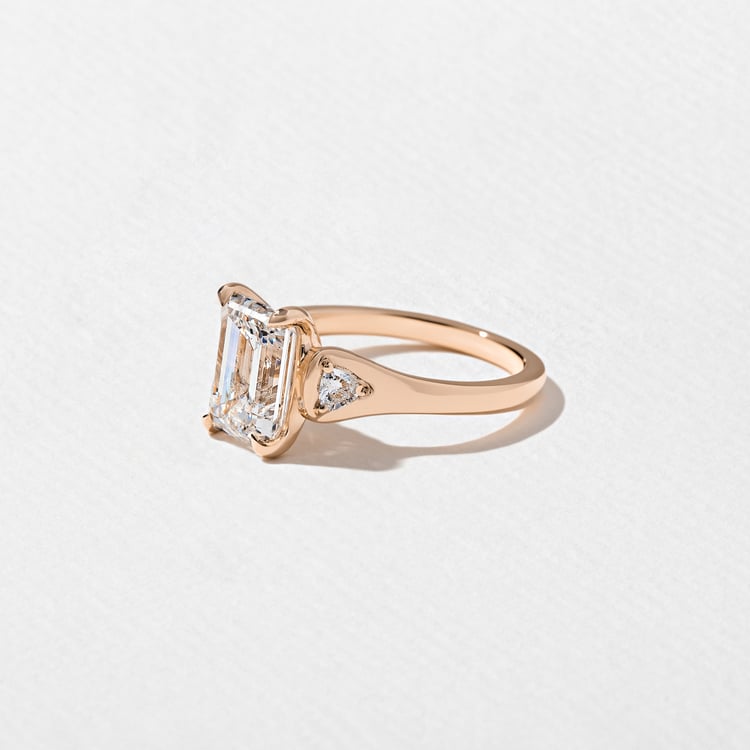 Cleo Emerald-Cut in 14k Rose Gold – view 2