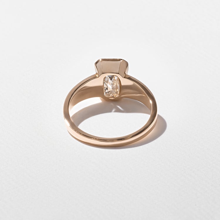 Lou Emerald-Cut in 14k Rose Gold – view 4