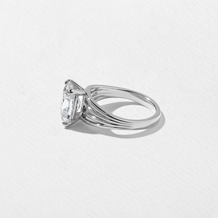 Scarlett Antique Cushion Solitaire in Platinum – view 3