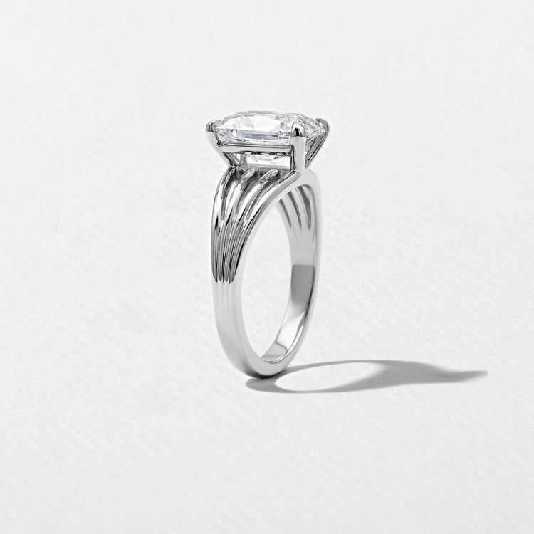 Scarlett Antique Cushion Solitaire in Platinum – view 5
