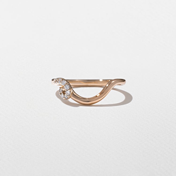 Twist with Pavé in 14k Rose Gold