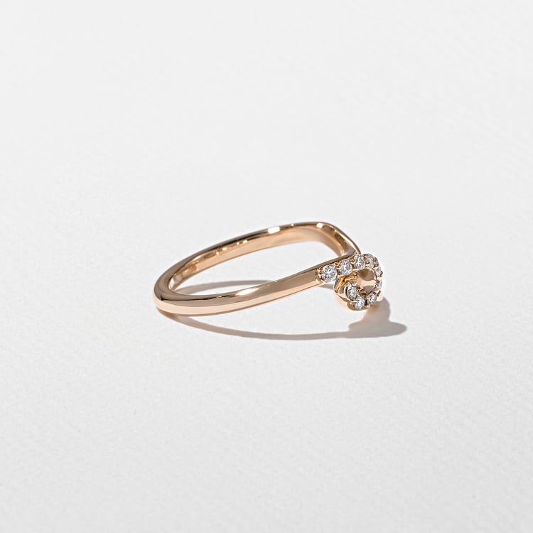 Twist with Pavé in 14k Rose Gold – view 2
