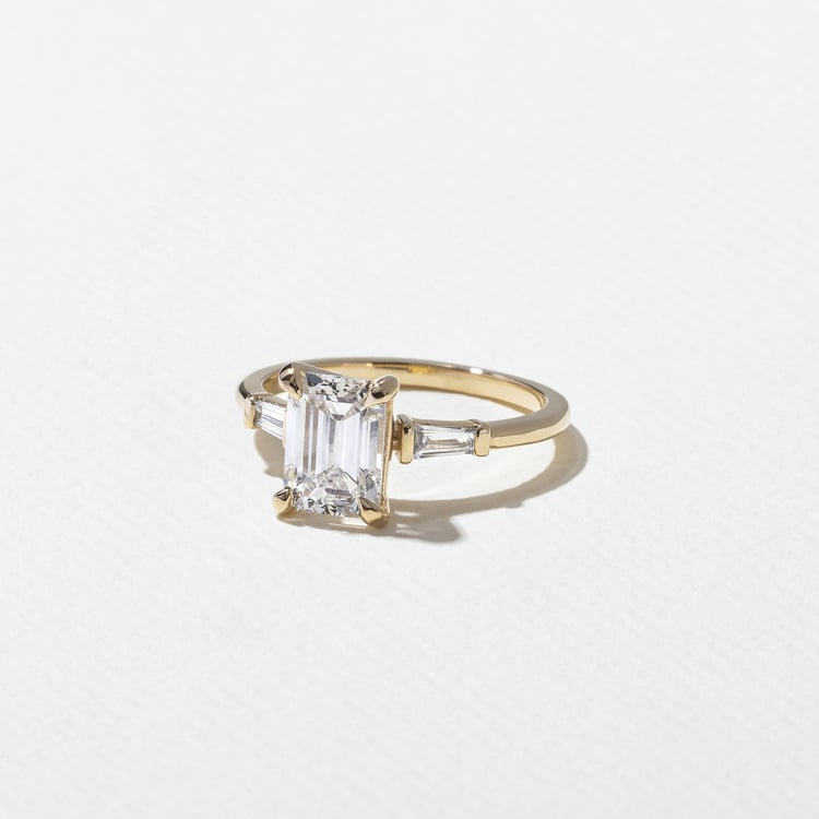 Trey Emerald-Cut in 14k Yellow Gold – view 2