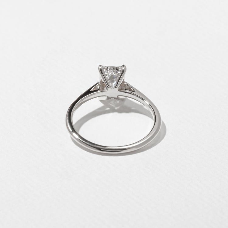 Iris Emerald-Cut Solitaire in Platinum – view 4