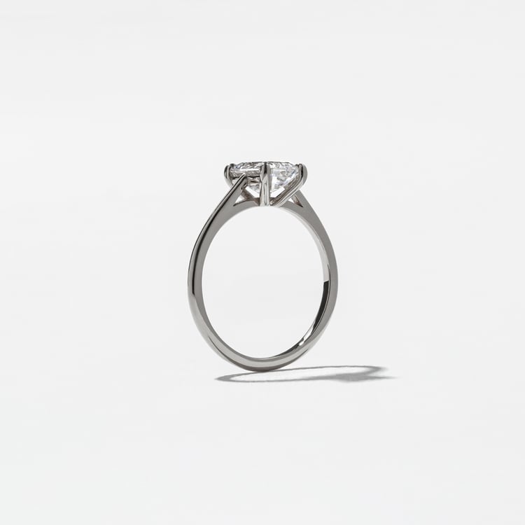 Iris Emerald-Cut Solitaire in Platinum – view 5
