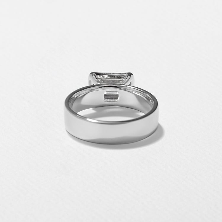 Reid Emerald-Cut in Platinum – view 4