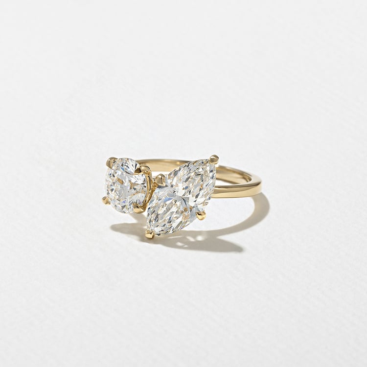 Vivi Grand Marquise and Round in 18k Yellow Gold – view 2