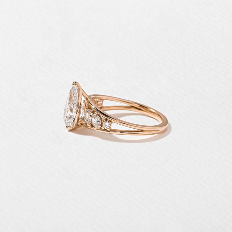 Marni Pear Solitaire in 14k Rose Gold – view 3