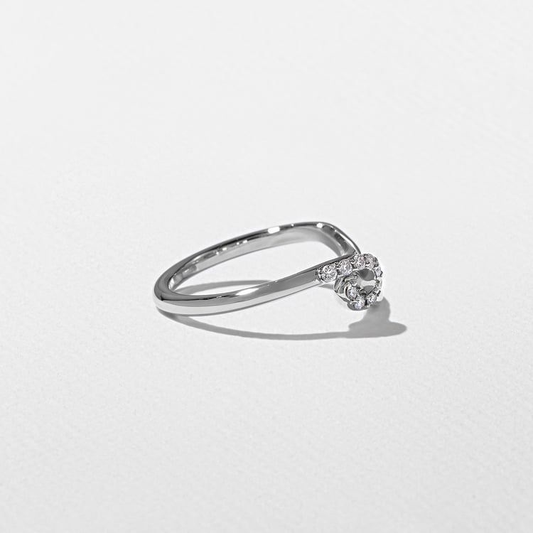 Twist with Pavé in Platinum – view 2