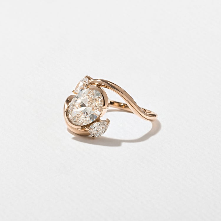Gemma Oval in 14k Rose Gold – view 2