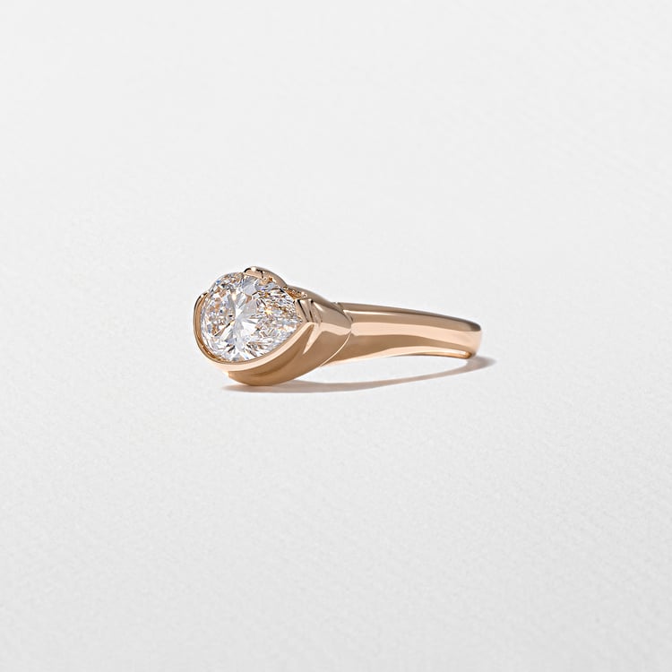 Gaia Pear in 14k Rose Gold – view 2