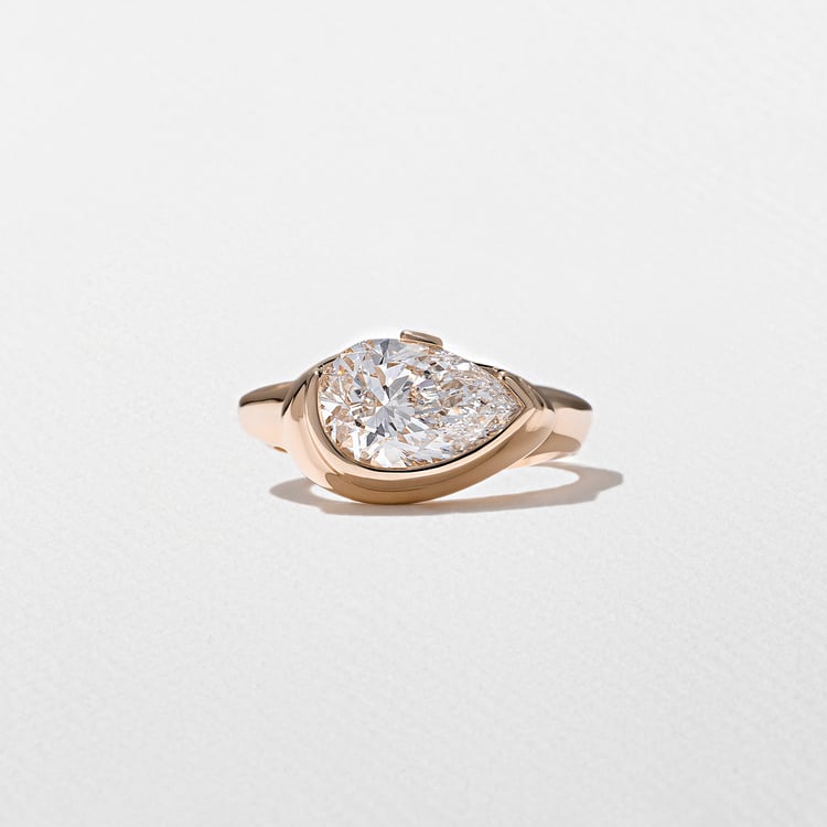 Gaia Pear in 14k Rose Gold