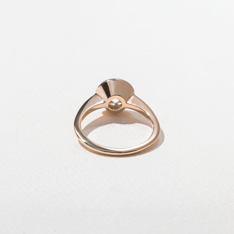 Bailey Round Solitaire in 14k Rose Gold – view 4