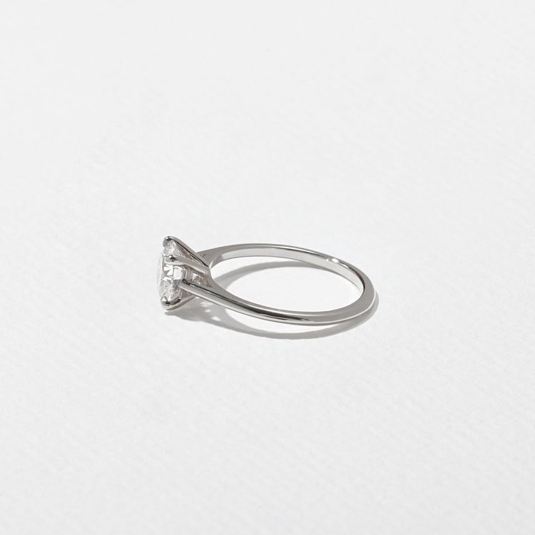 Iris Round Solitaire in Platinum – view 3
