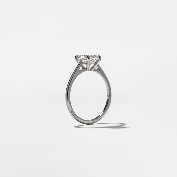 Iris Oval Solitaire in Platinum – view 5