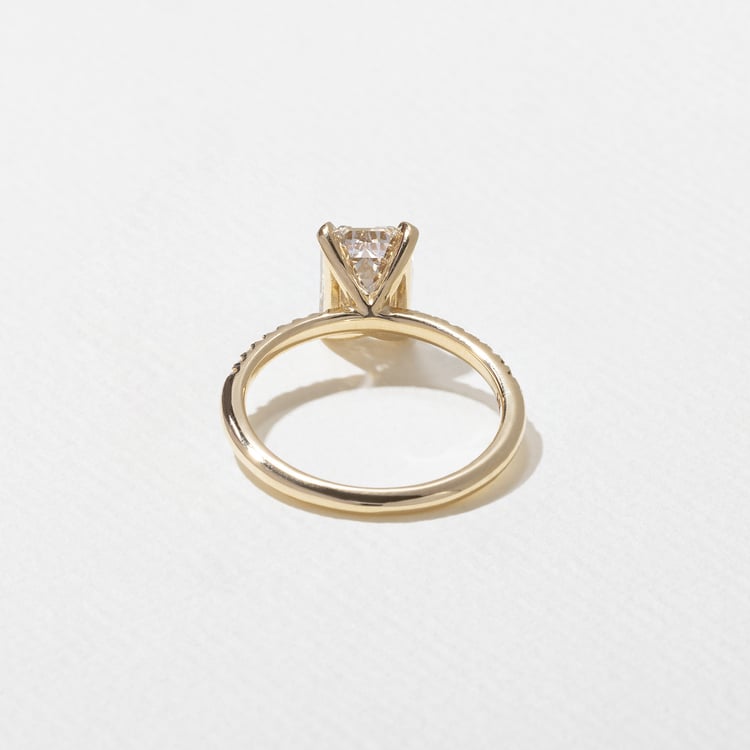 Grace Emerald-Cut Solitaire with Pave