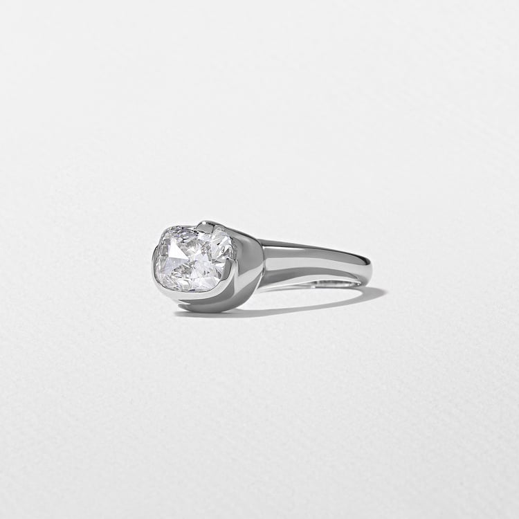 Gaia Cushion-Cut in 14k White Gold – view 2