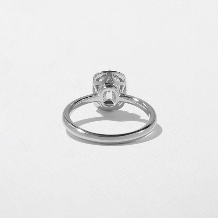 Daphne Antique Cushion in 14k White Gold – view 4