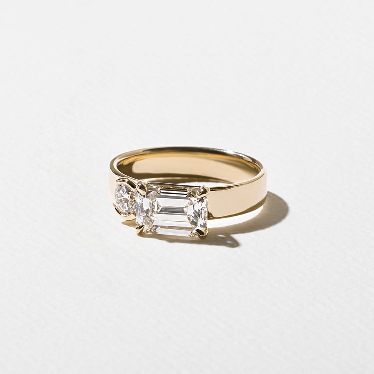 Henri Emerald-Cut in 18k Yellow Gold – view 2