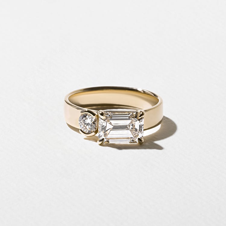 Henri Emerald-Cut in 18k Yellow Gold
